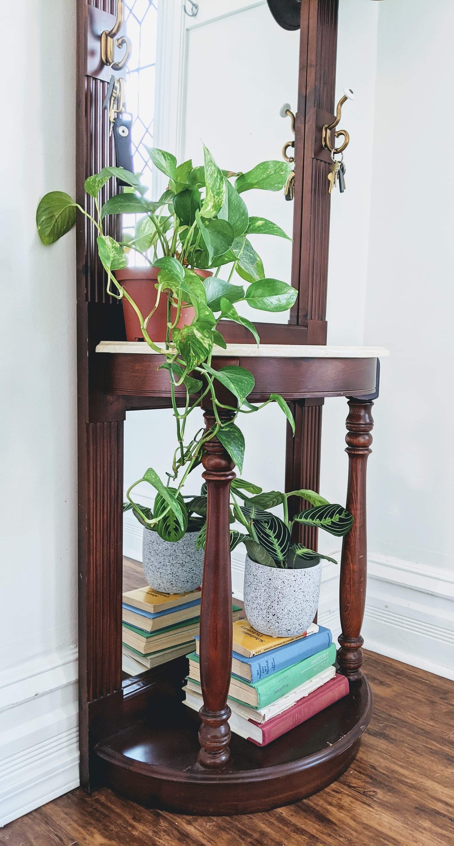 The Sunny Side Hallway Table W/ Mirror