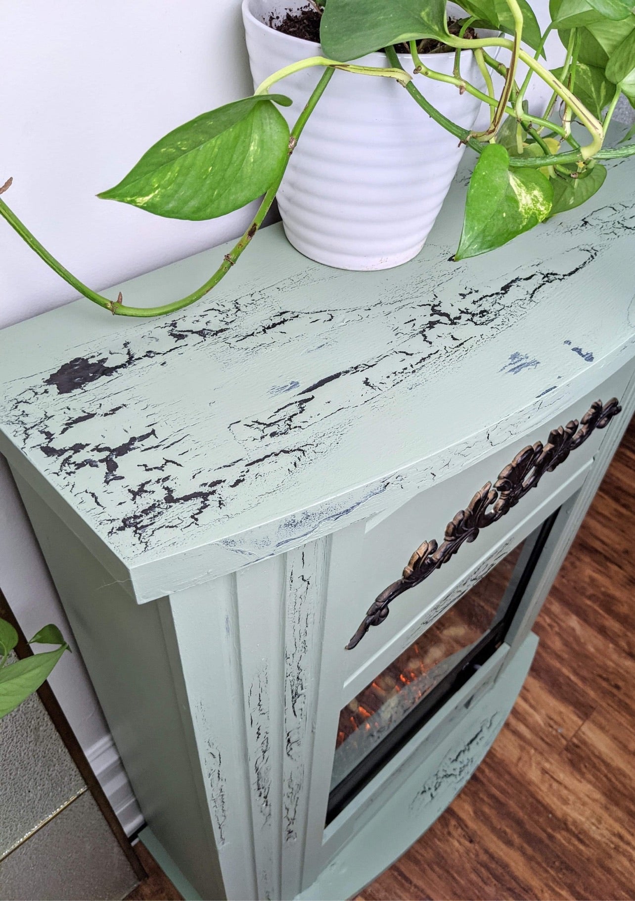 The Sage Green Fireplace