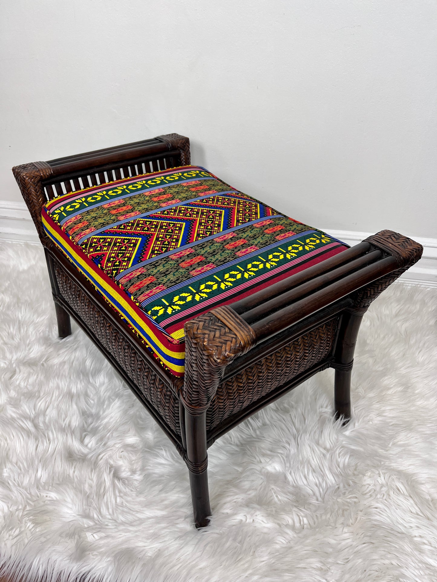 The Fiesta Wicker Bench
