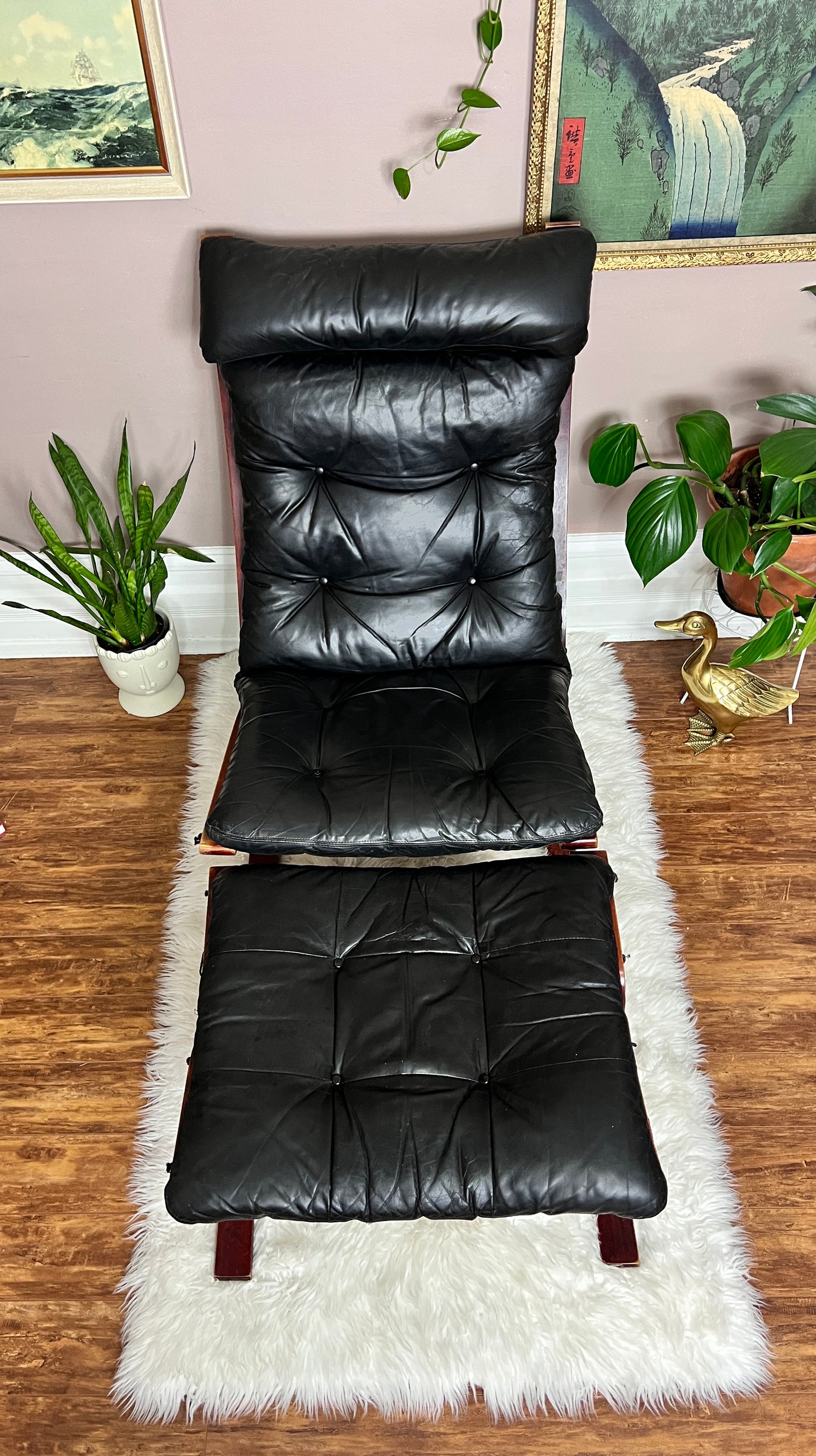 The Black Siesta Chair & Ottoman