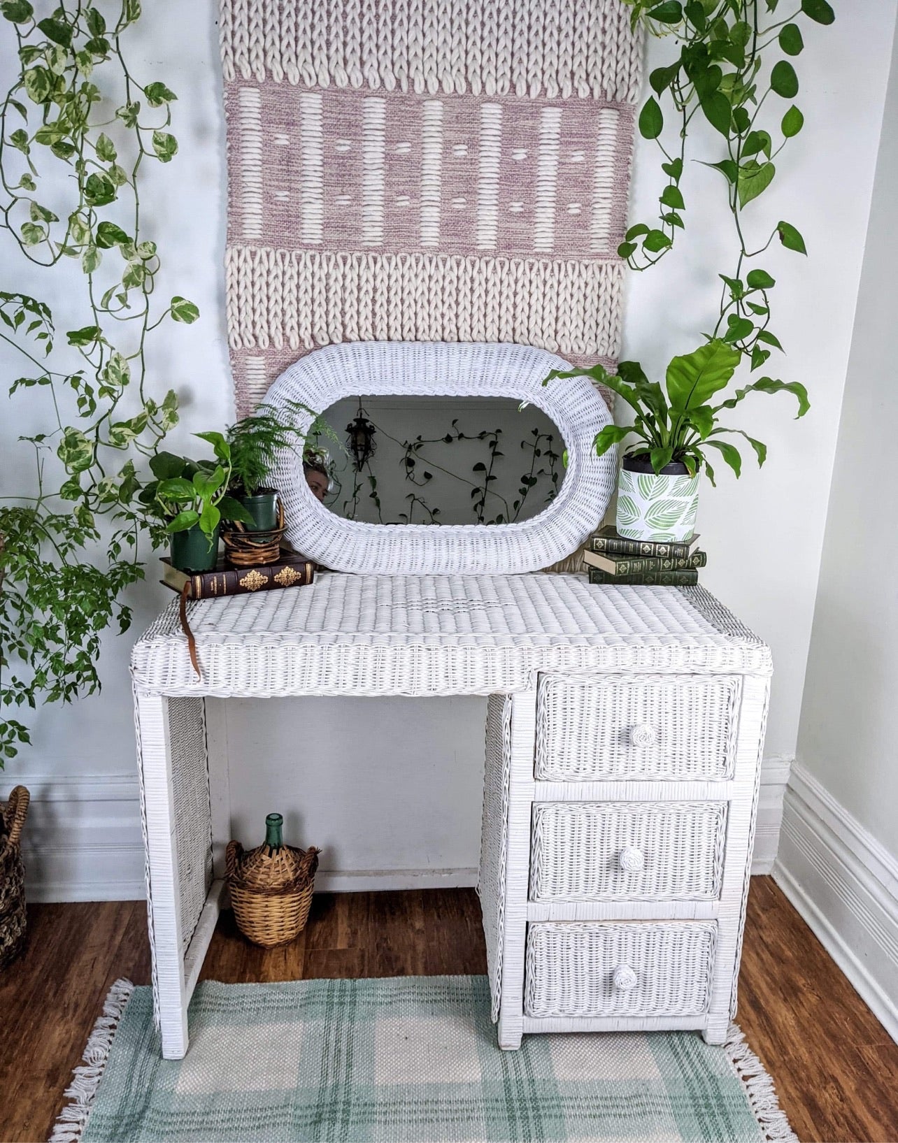 The Whitman Wicker Vanity/Desk