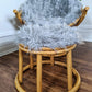 The Silver Yeti Rattan Swivel Chair