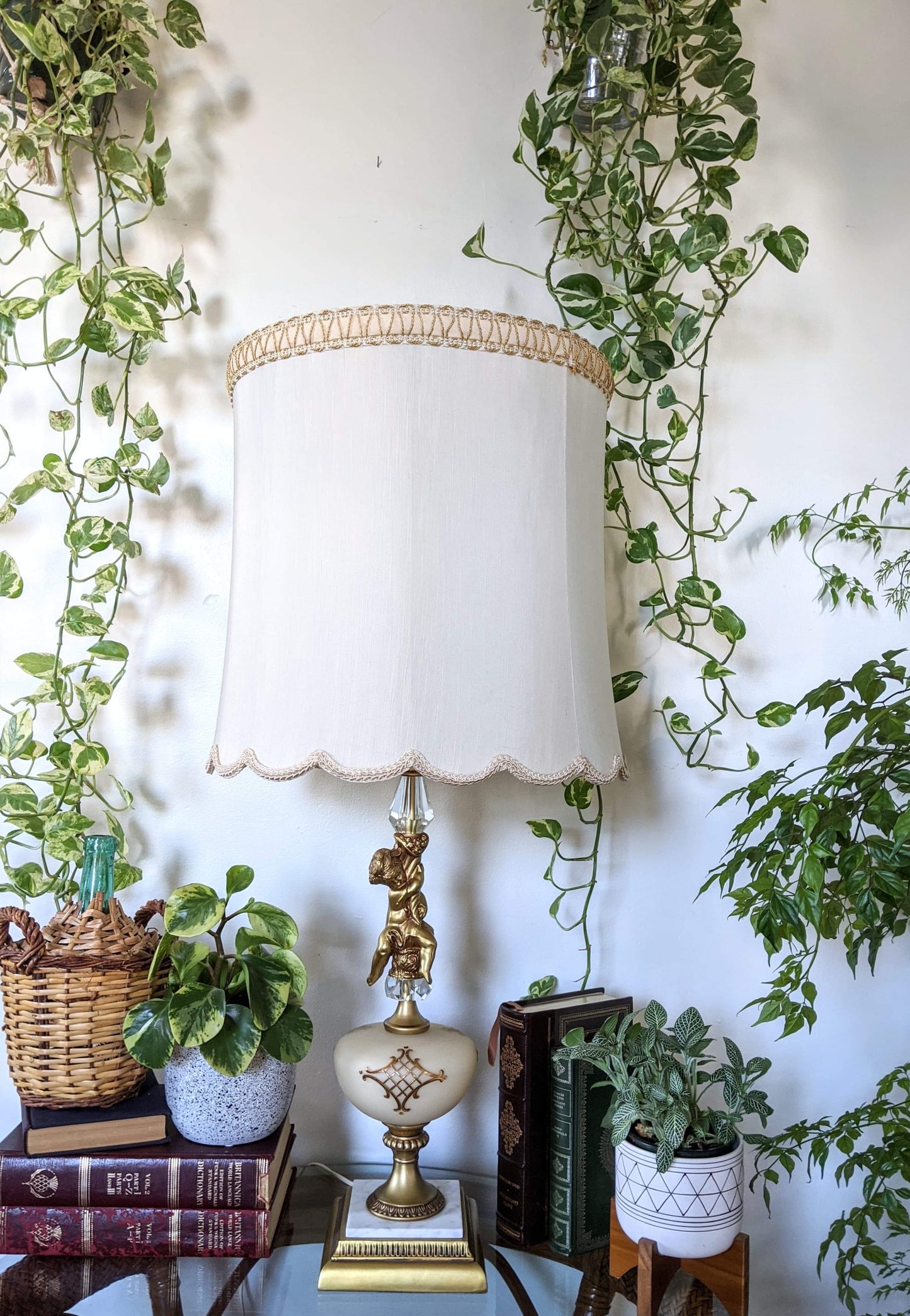 The Golden Cherub Lamp