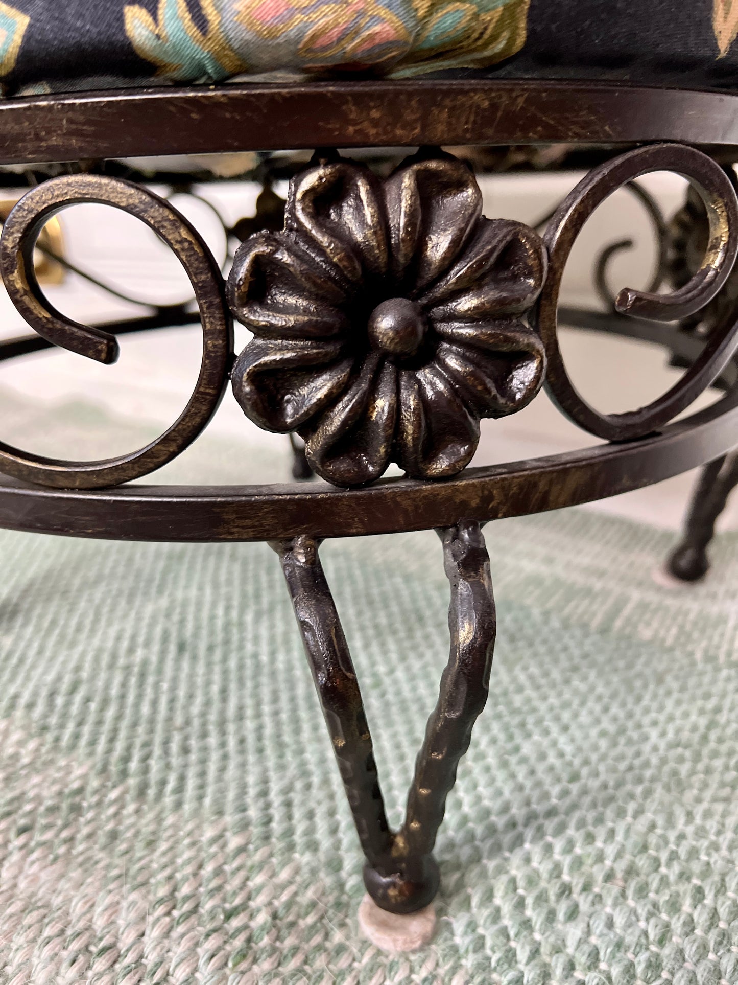 The Black Garden Footstool