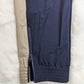 track pants blue beige stripes retro style