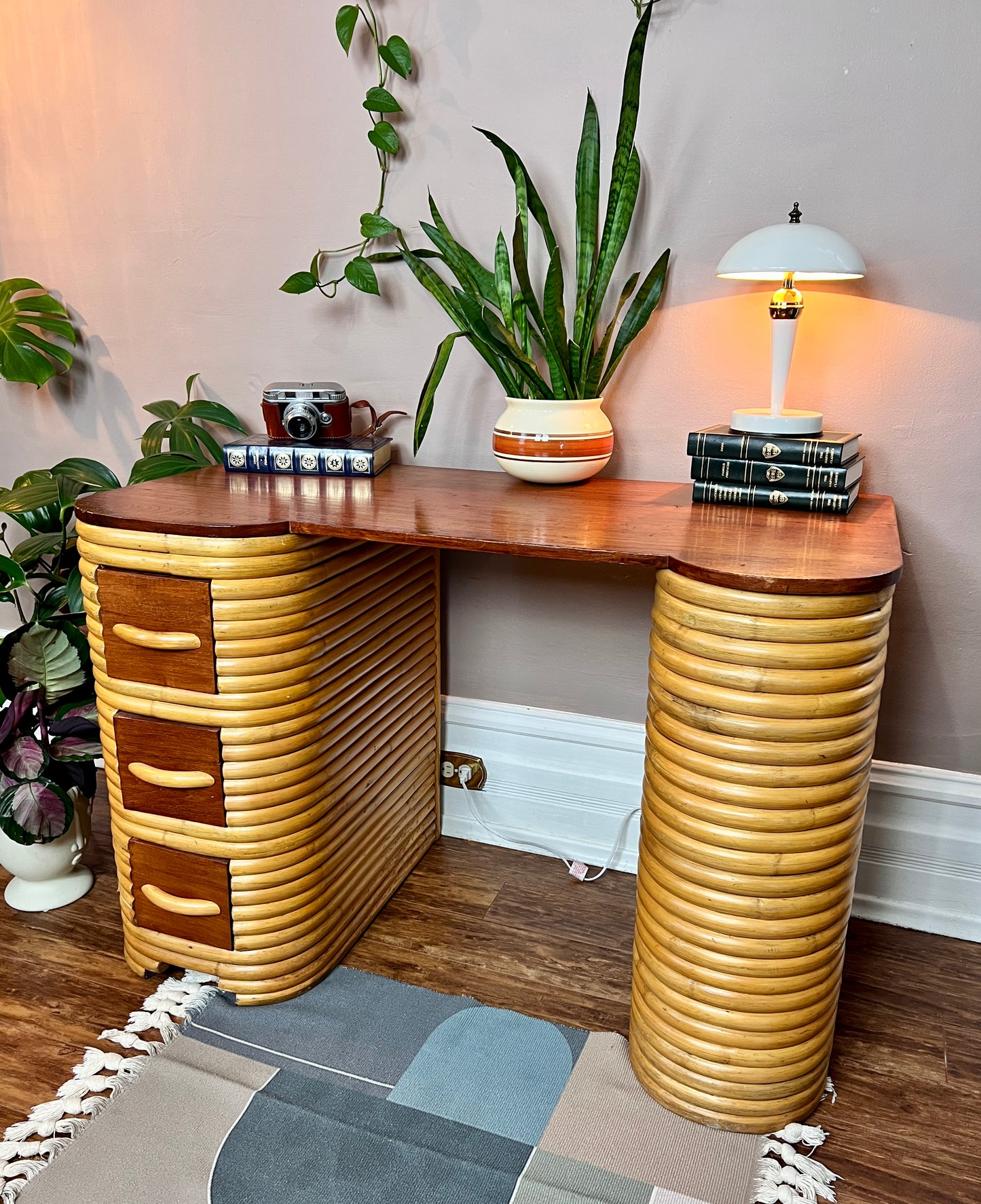 The Zelda Rattan Desk