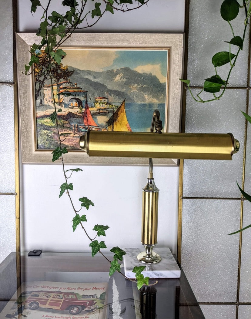 The Cassius Brass & Granite Lamp