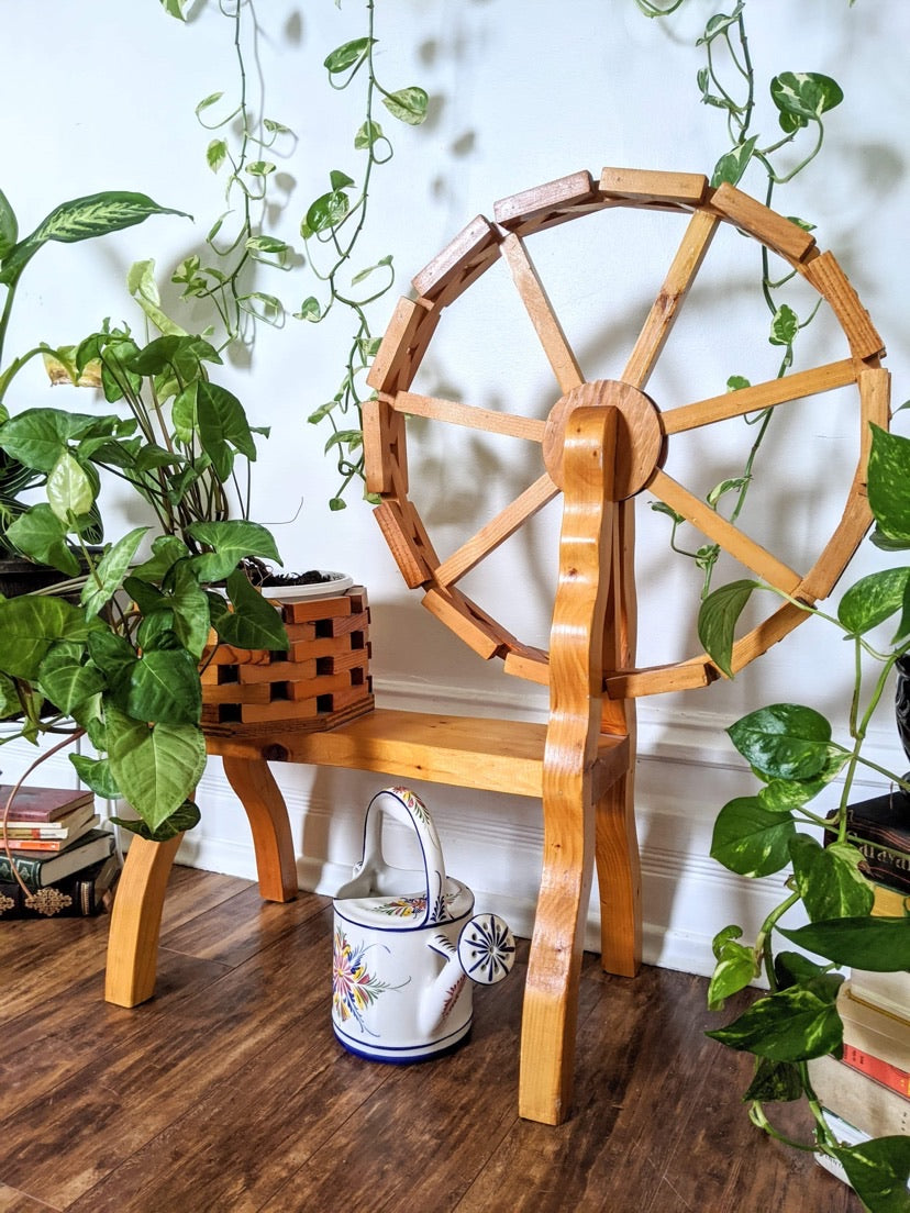 The Spinning Wheel Plant Stand