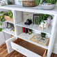 The White Wicker Shelving Unit