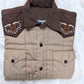 western shirt jacket overshirt quilted beige brown mens bulls 70s style vintage retro