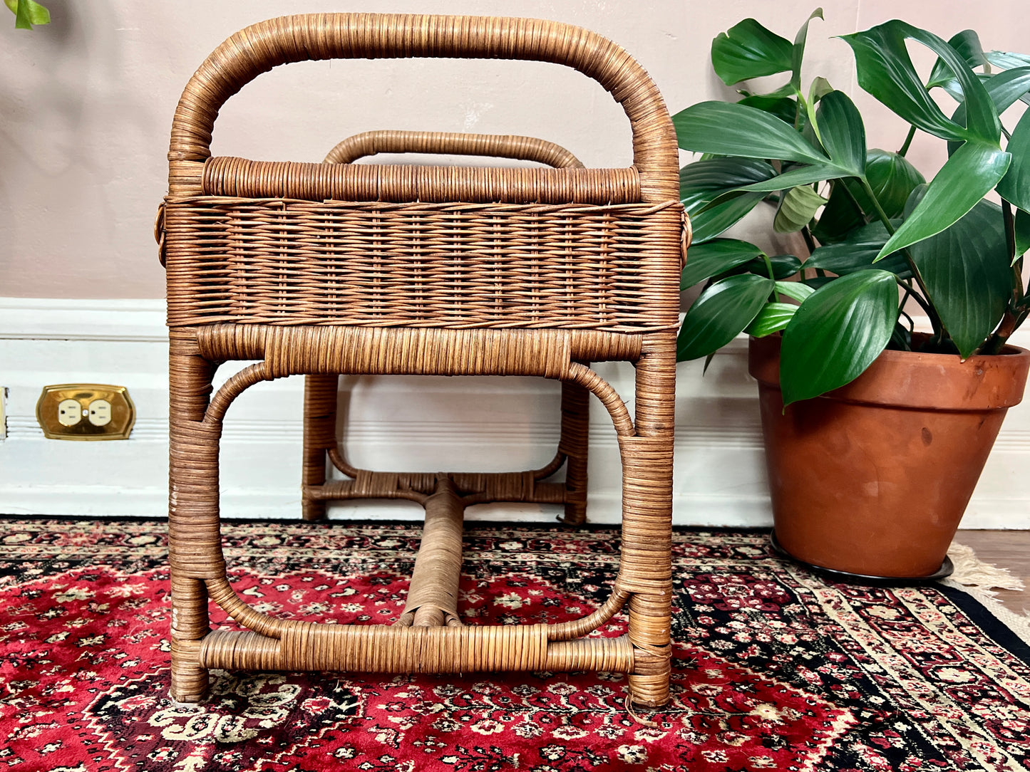 The Miller Wicker Bench