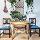 Wicker Bamboo Bohemian Style Dinning Table  Edit alt text