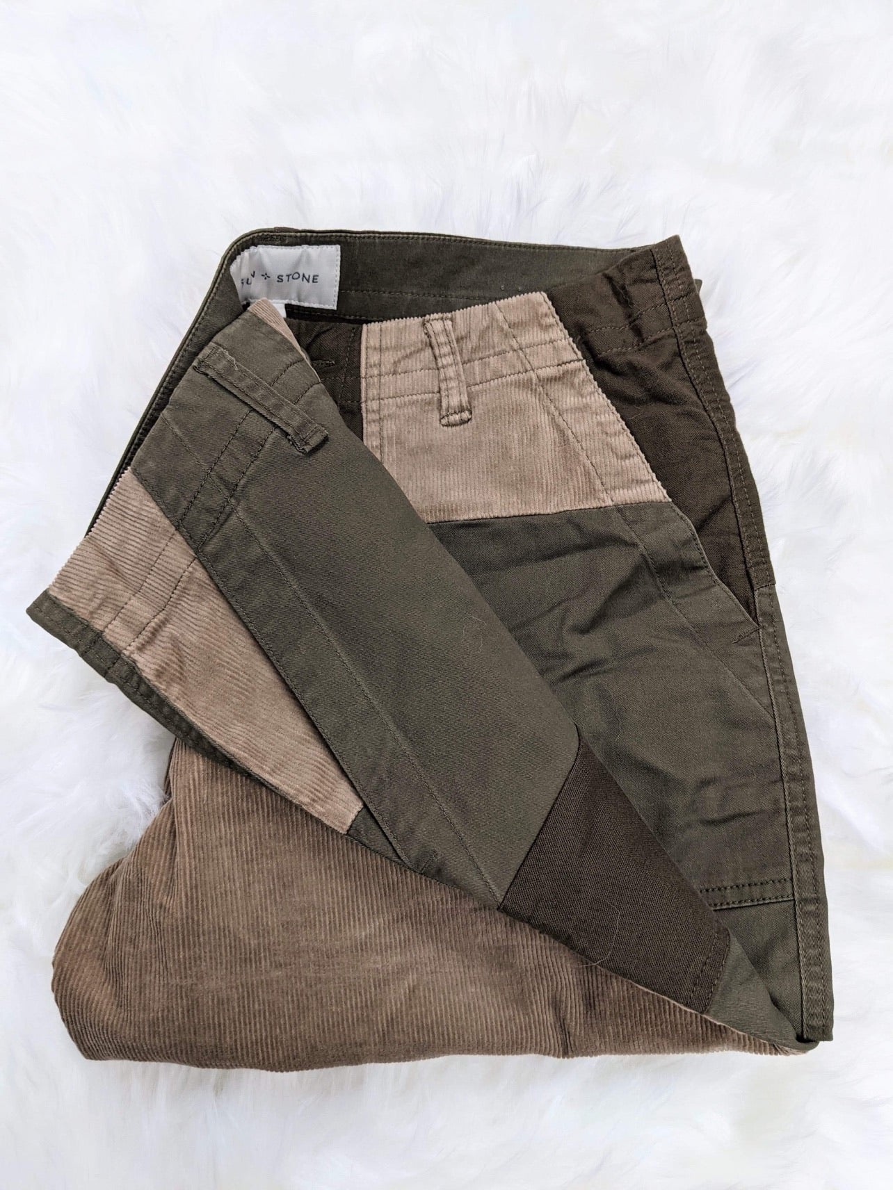 fatigue style pants patch pockets cargo pants army military streetwear corduroy