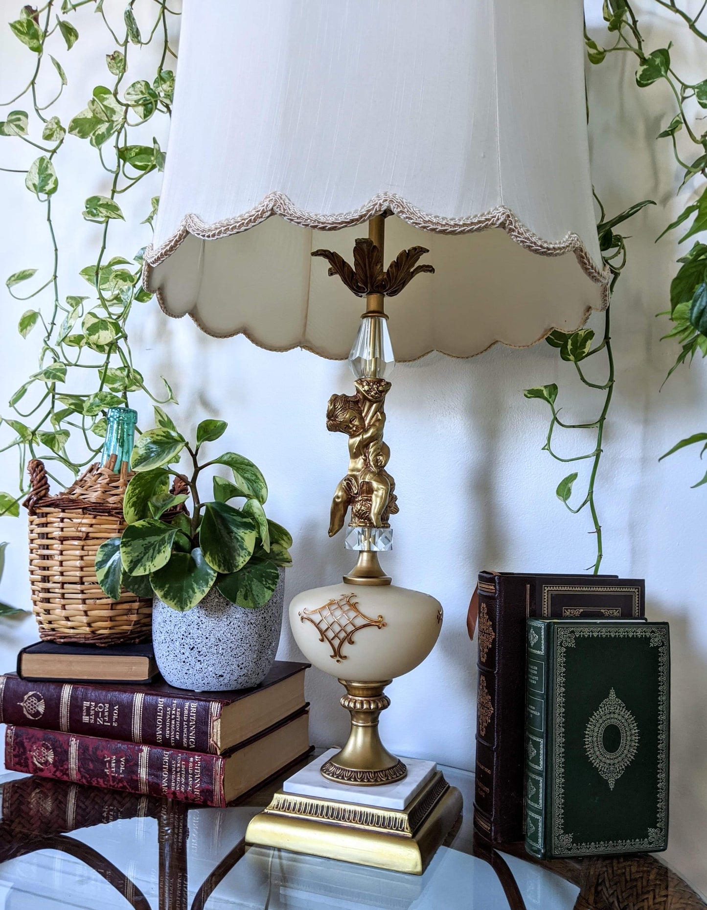 The Golden Cherub Lamp
