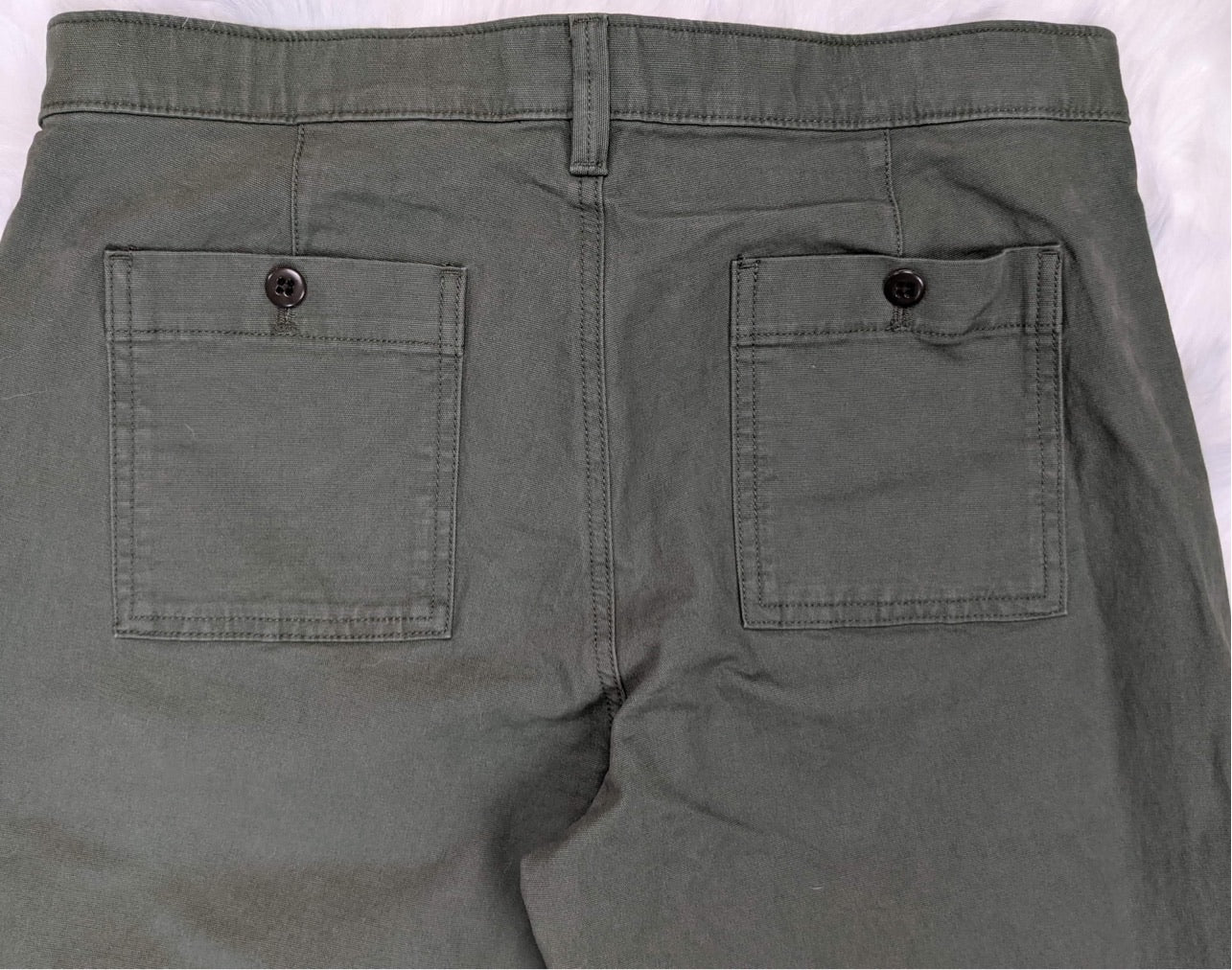 fatigue pants military army style patch pockets olive drab retro style