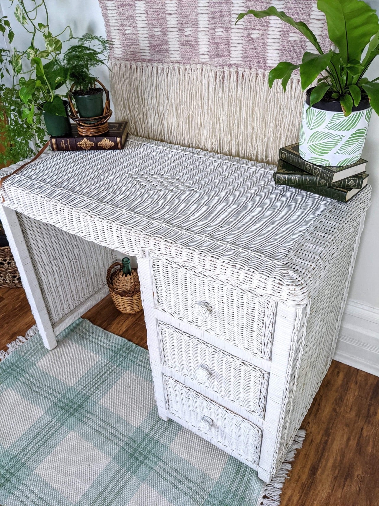 The Whitman Wicker Vanity/Desk