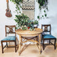 Wicker Bamboo Bohemian Style Dinning Table  Edit alt text