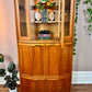 Vintage Teak Display Cabinet With Recessed Lighting Lower Cupboards