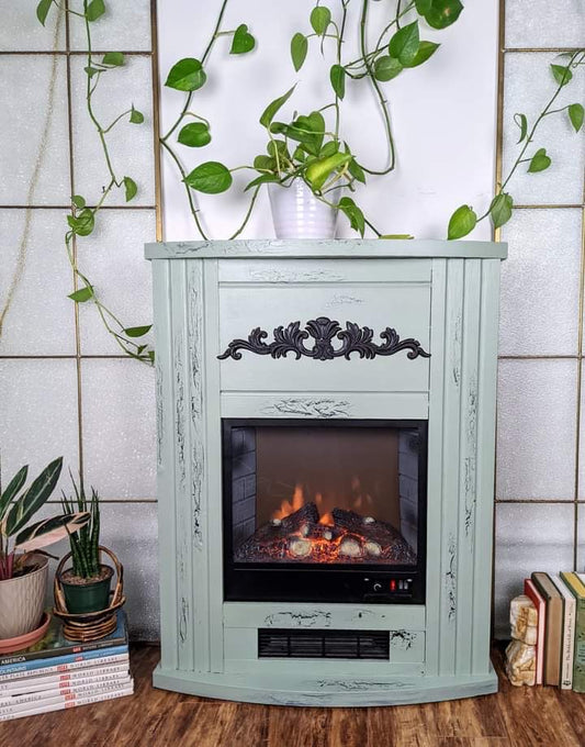The Sage Green Fireplace