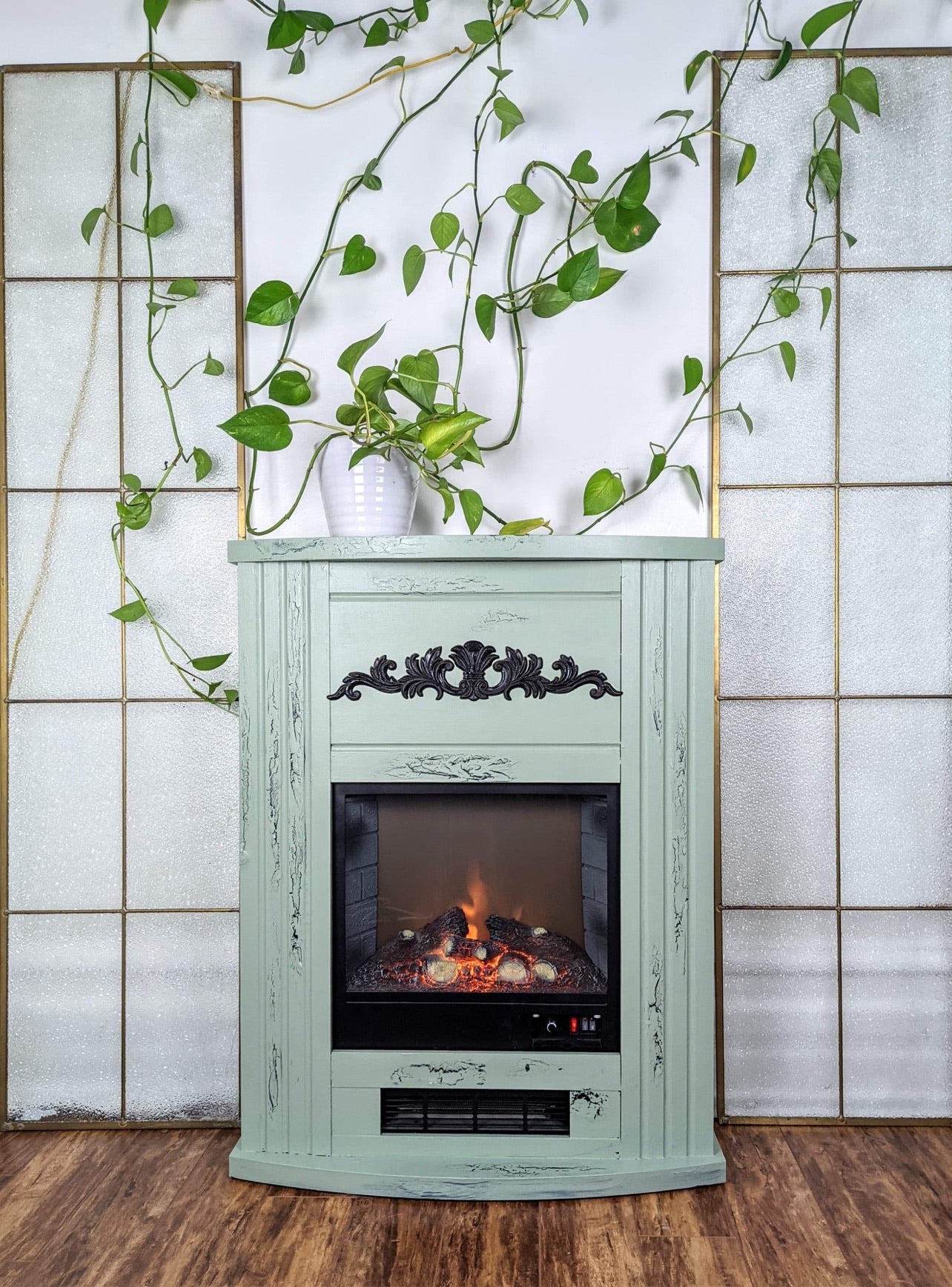 The Sage Green Fireplace