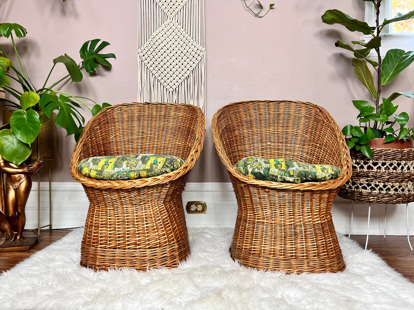 The Zoran Wicker Bucket Chairs