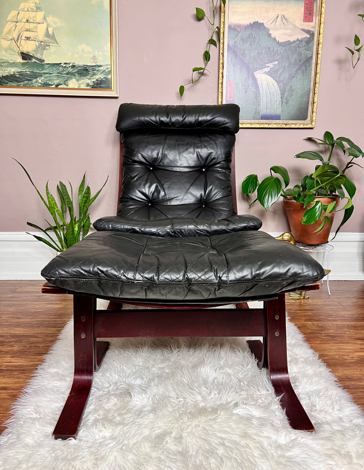 The Black Siesta Chair & Ottoman