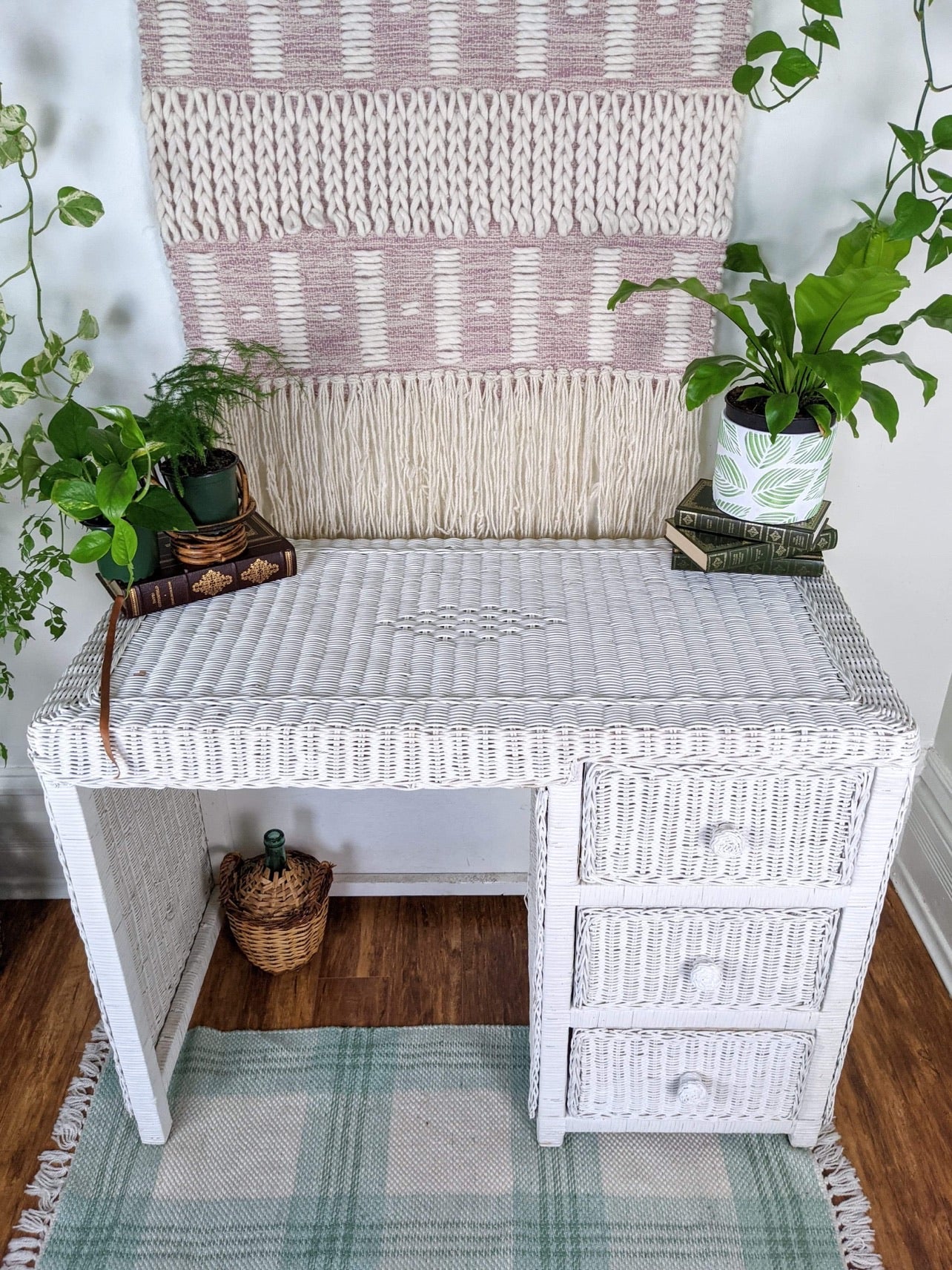 The Whitman Wicker Vanity/Desk