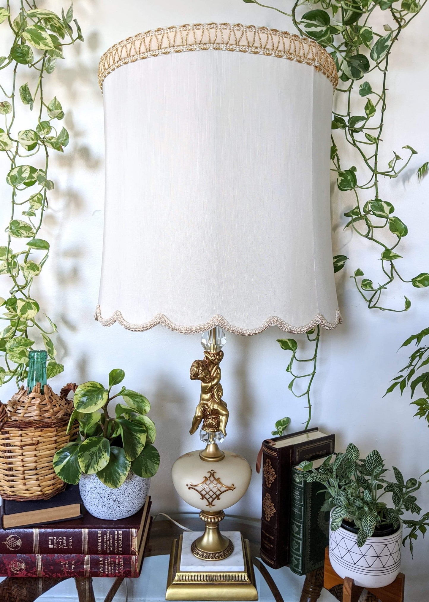 The Golden Cherub Lamp