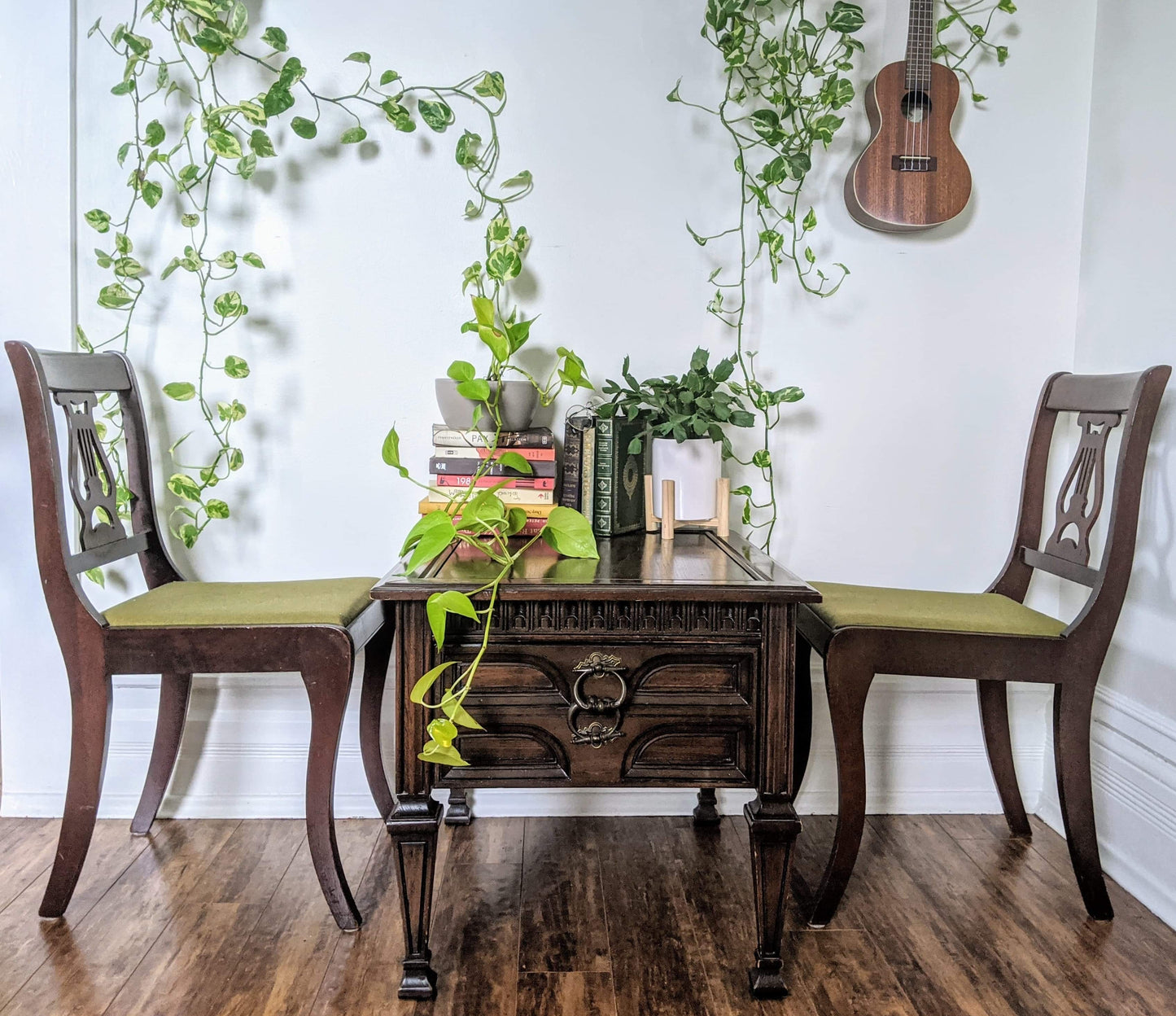 The Green Lyre Back Chairs