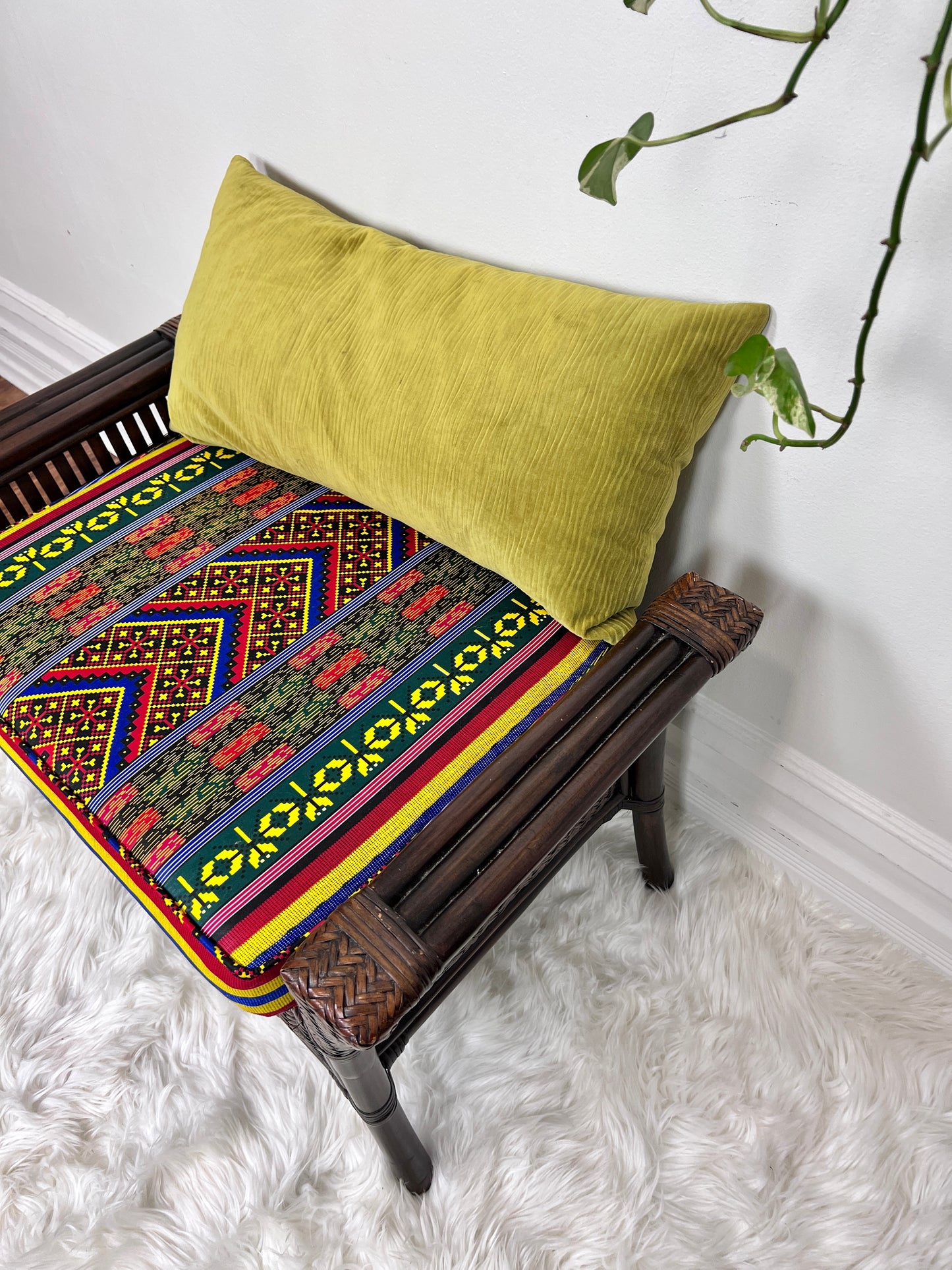 The Fiesta Wicker Bench