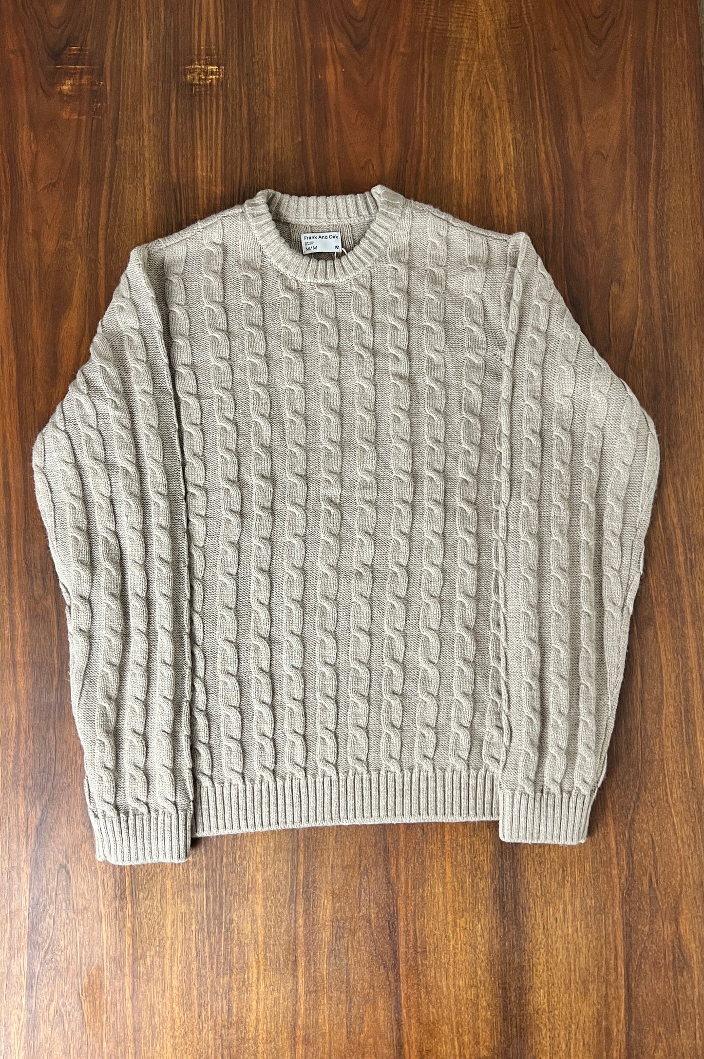 The Beige Fisherman Sweater