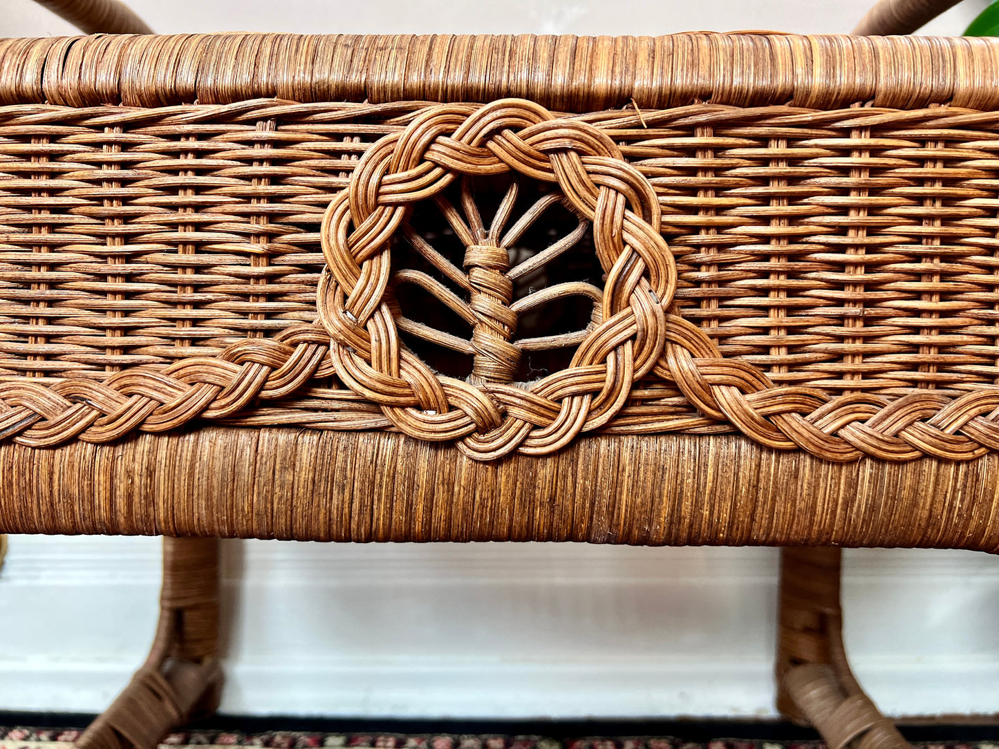 The Miller Wicker Bench