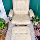 The Beige Leather Chair