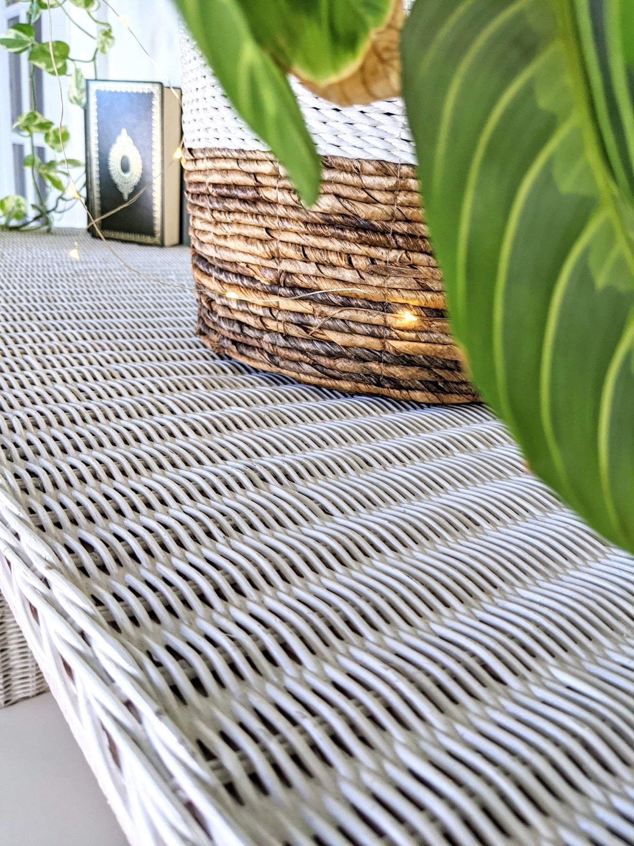 The White Wicker Shelving Unit