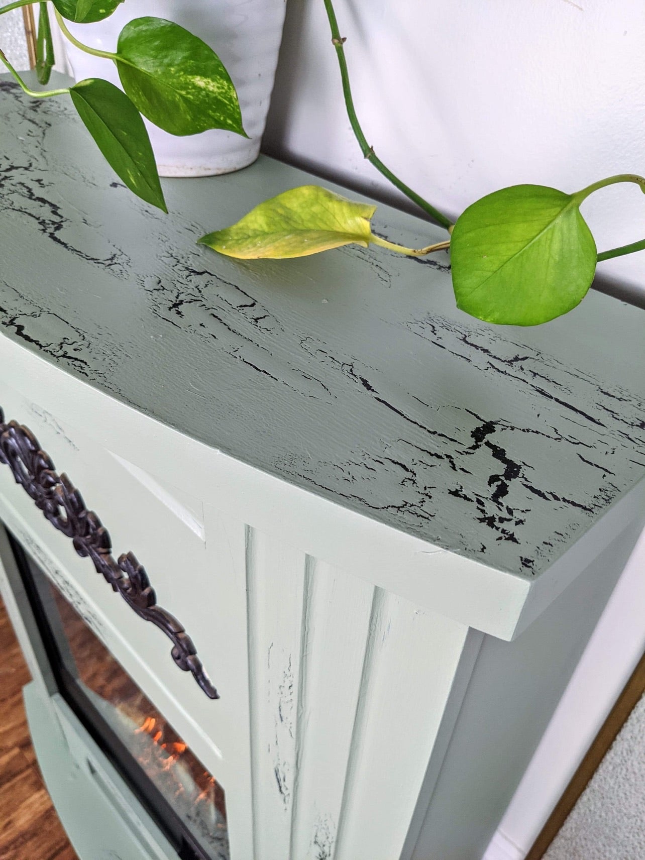 The Sage Green Fireplace