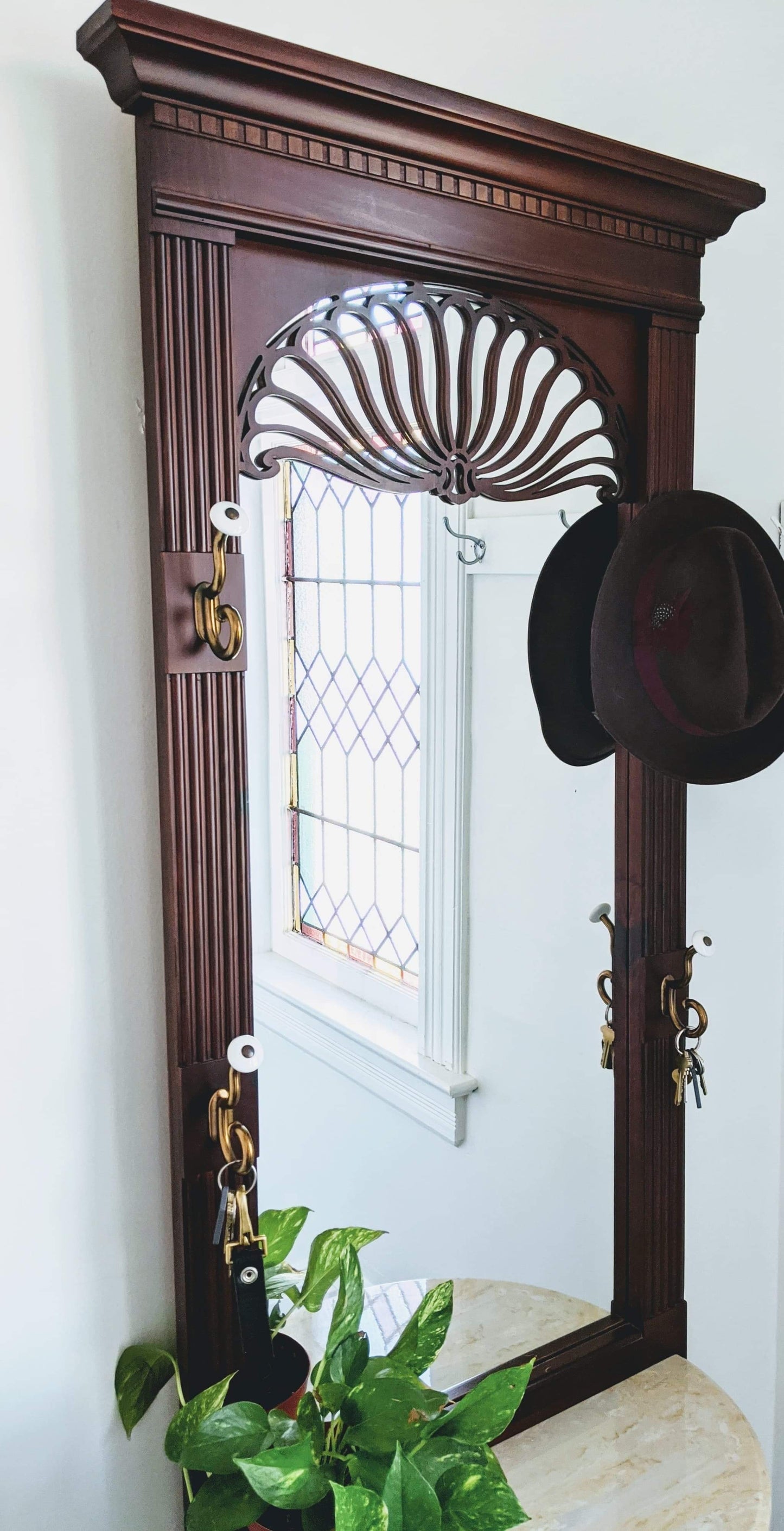 The Sunny Side Hallway Table W/ Mirror