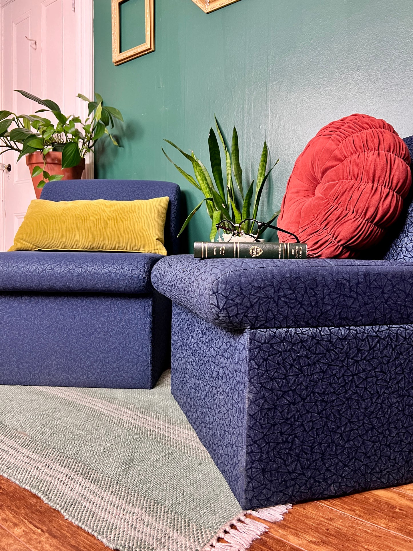 The Geo Blue Chairs