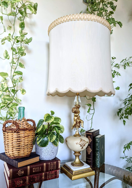 The Golden Cherub Lamp