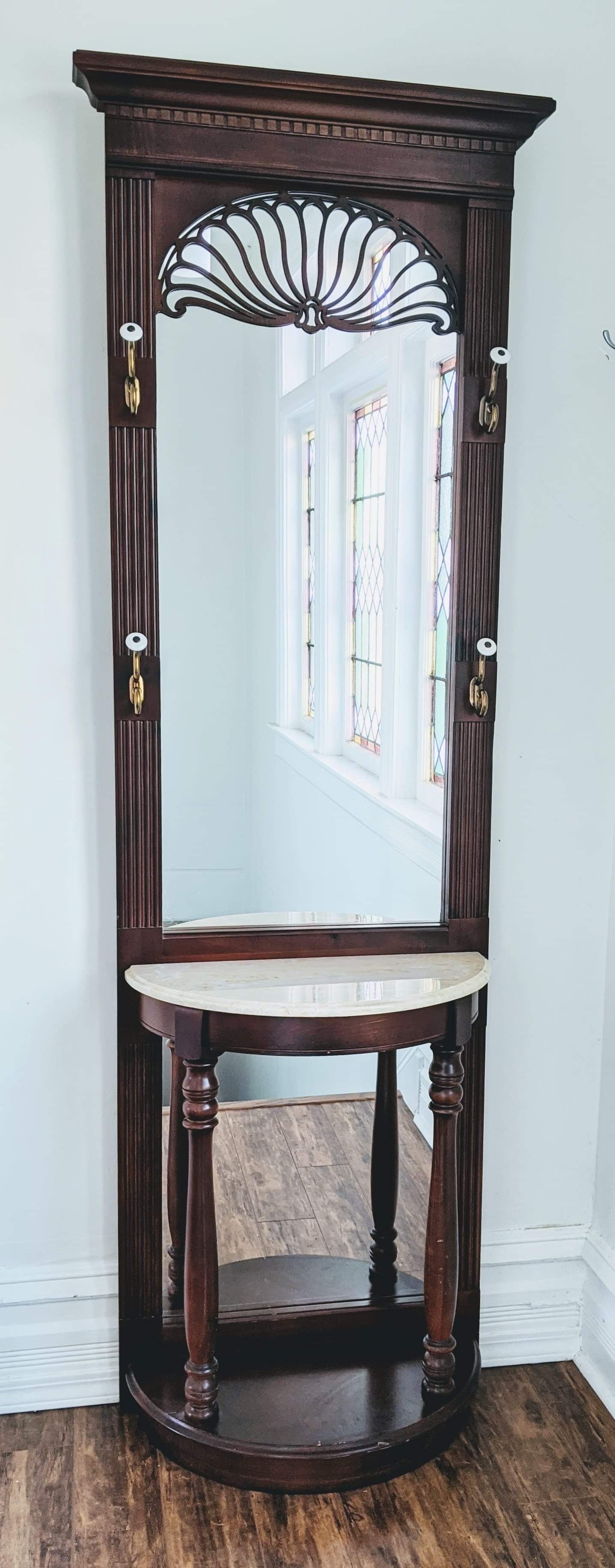 The Sunny Side Hallway Table W/ Mirror