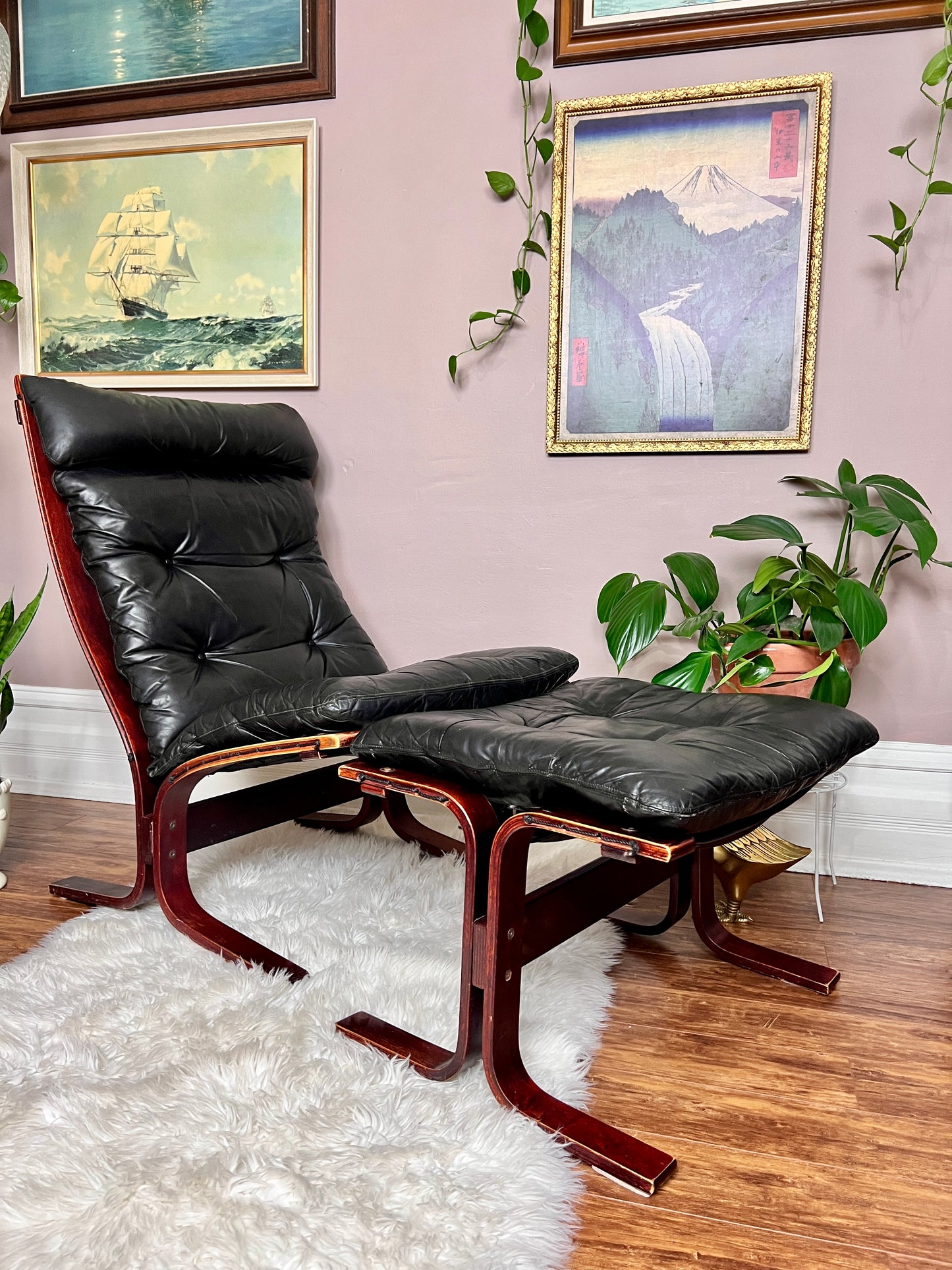 The Black Siesta Chair & Ottoman