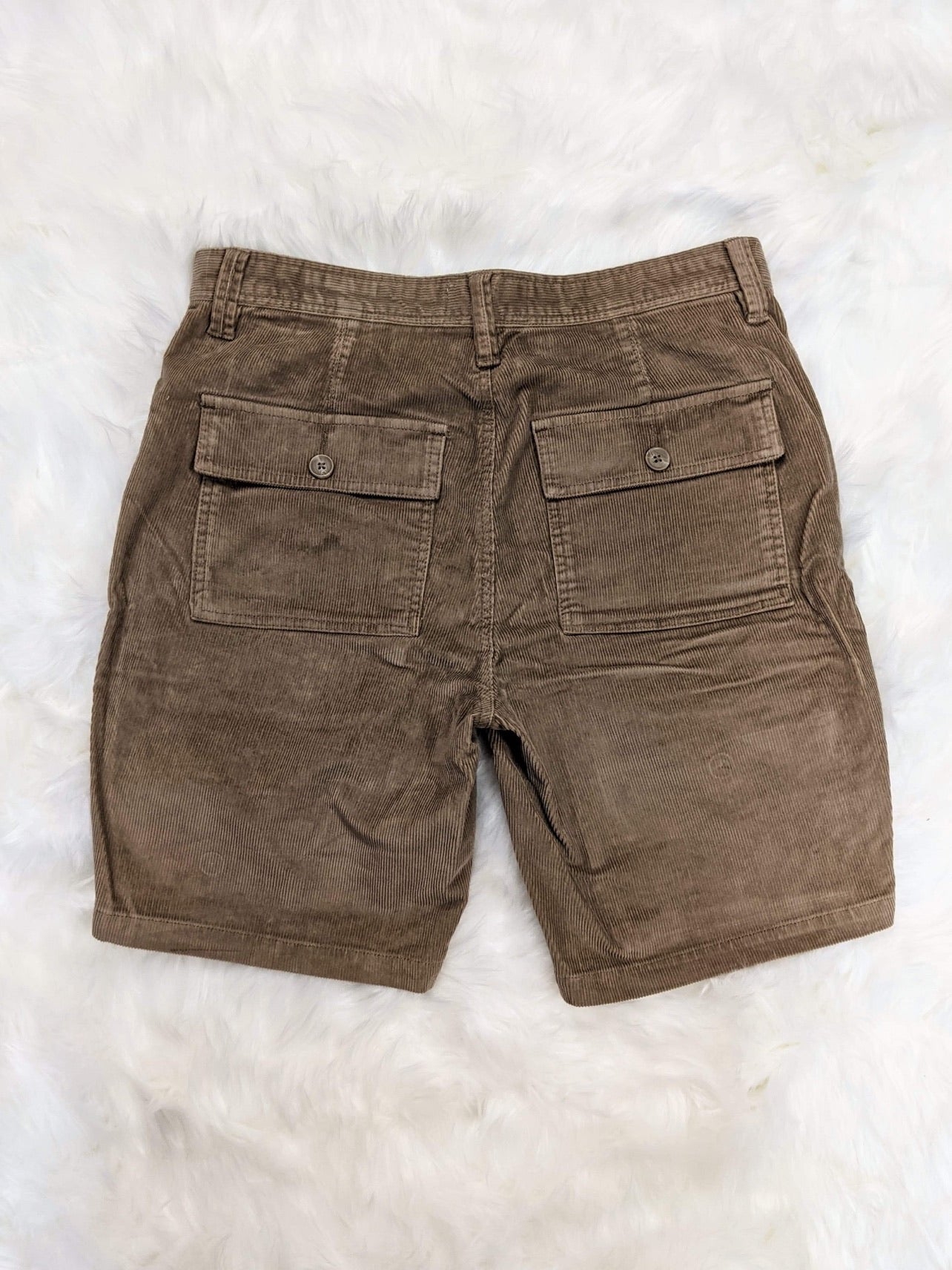 retro vintage style corduroy shorts fatigue style pockets military army style brown mens shorts 