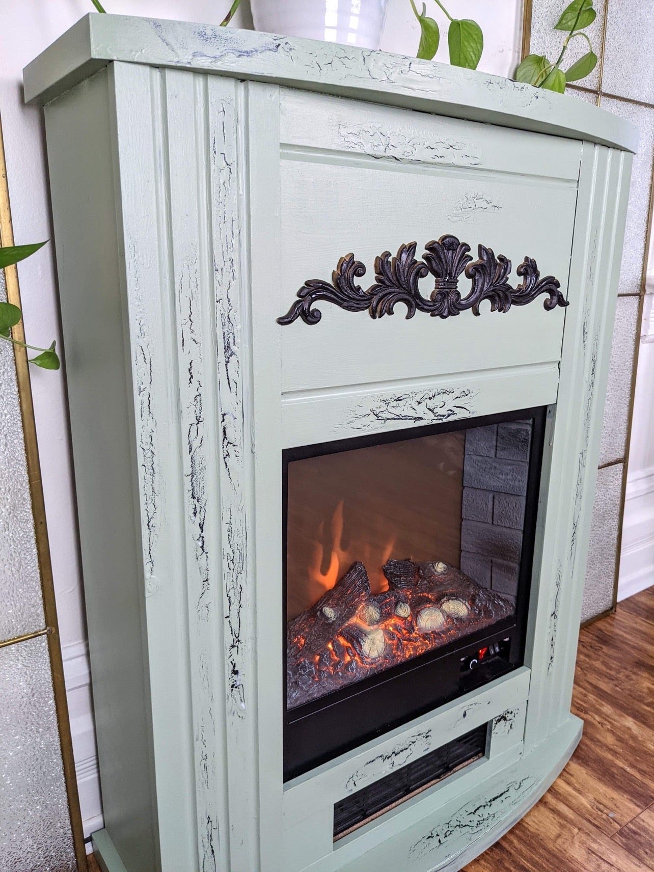 The Sage Green Fireplace