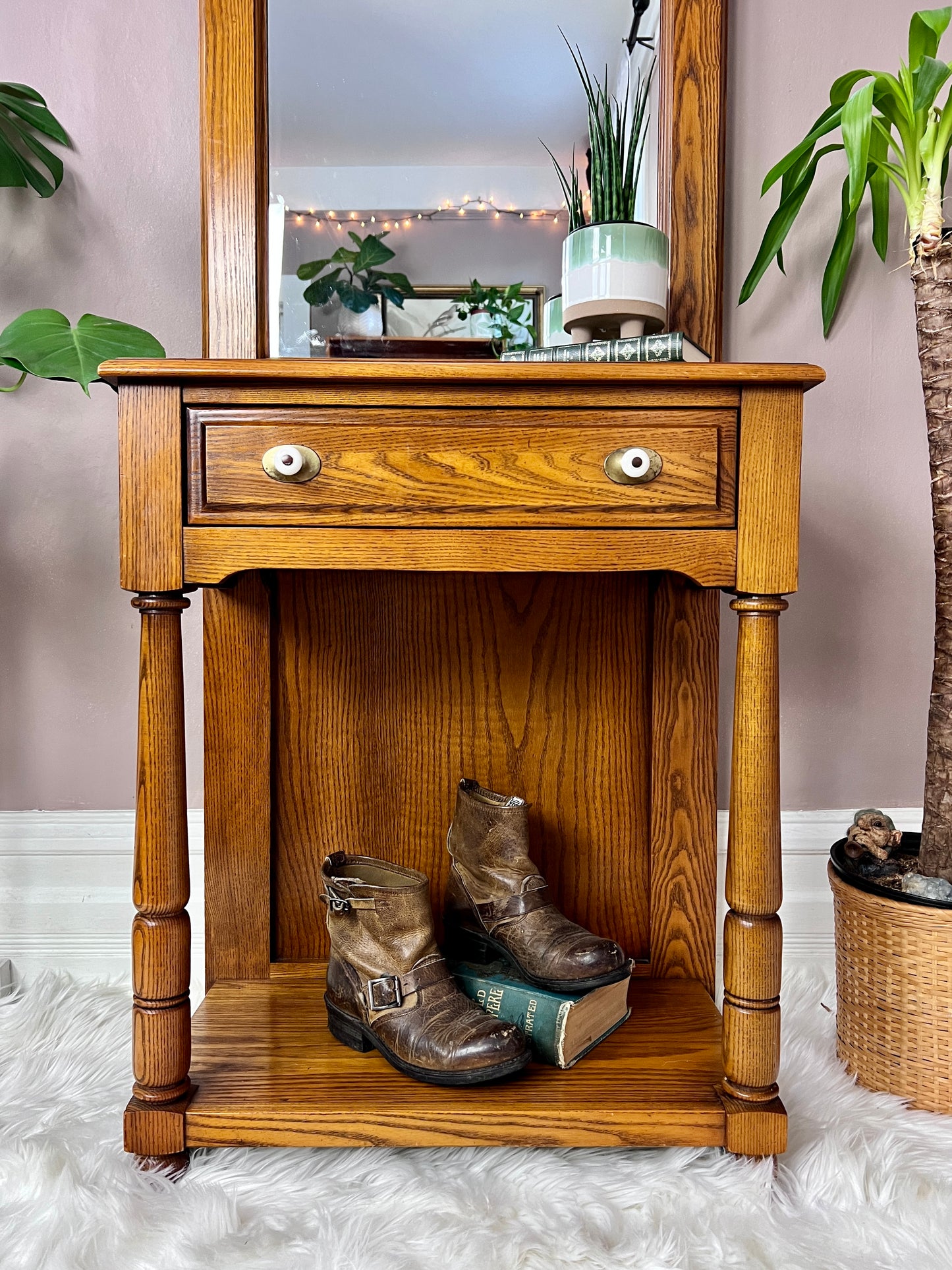The Atlas Oak Hallway Table