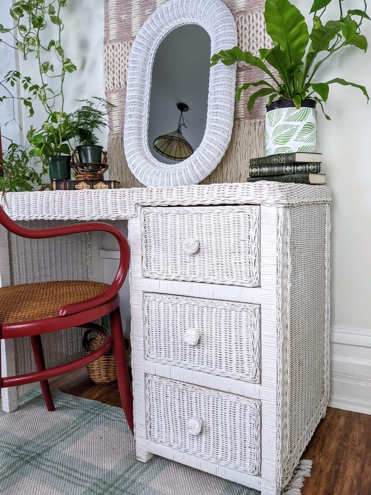 The Whitman Wicker Vanity/Desk