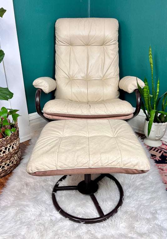 The Beige Leather Chair