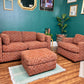The Backgammon Sofa, Chair & Ottoman Set