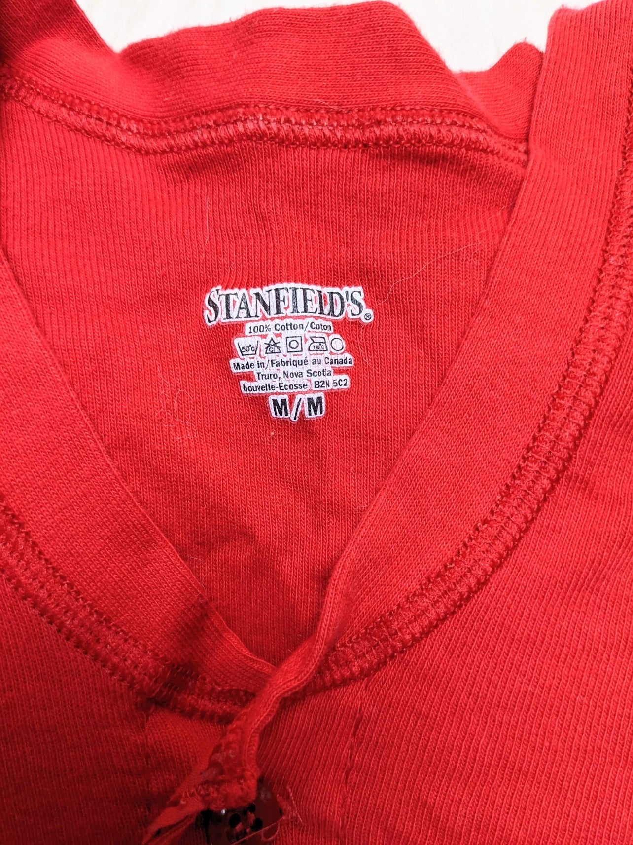 stanfield red vintage retro longjohns thermal underwear undergarments mens 