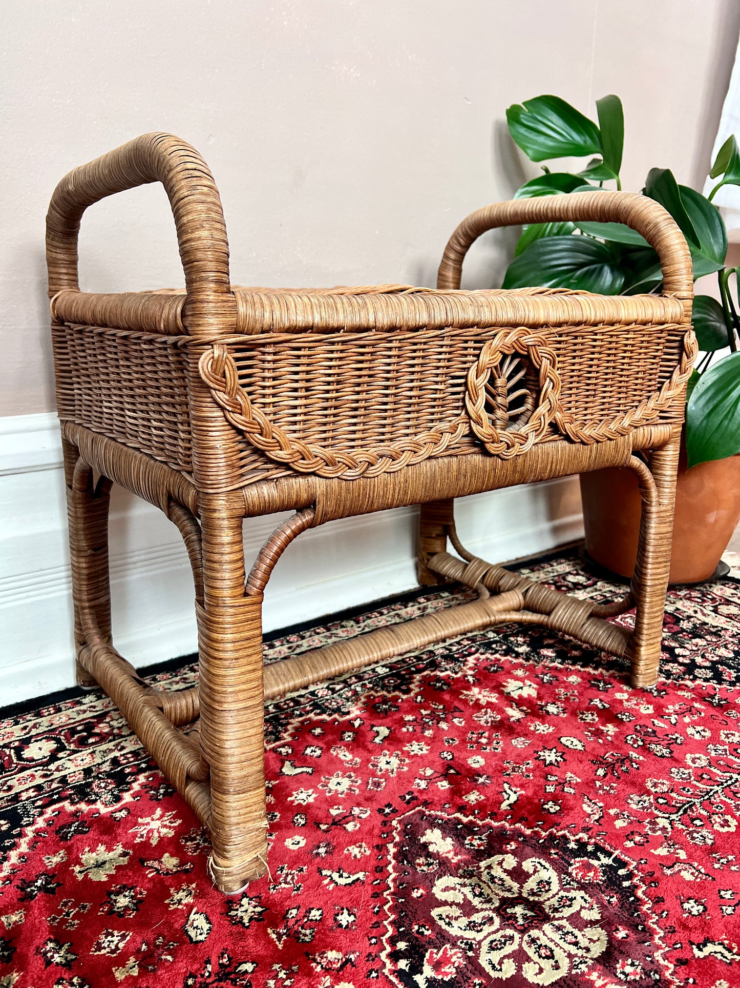 The Miller Wicker Bench