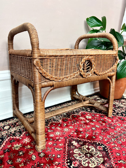 The Miller Wicker Bench