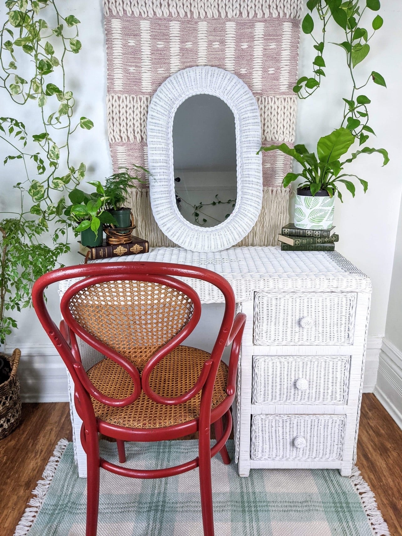The Whitman Wicker Vanity/Desk
